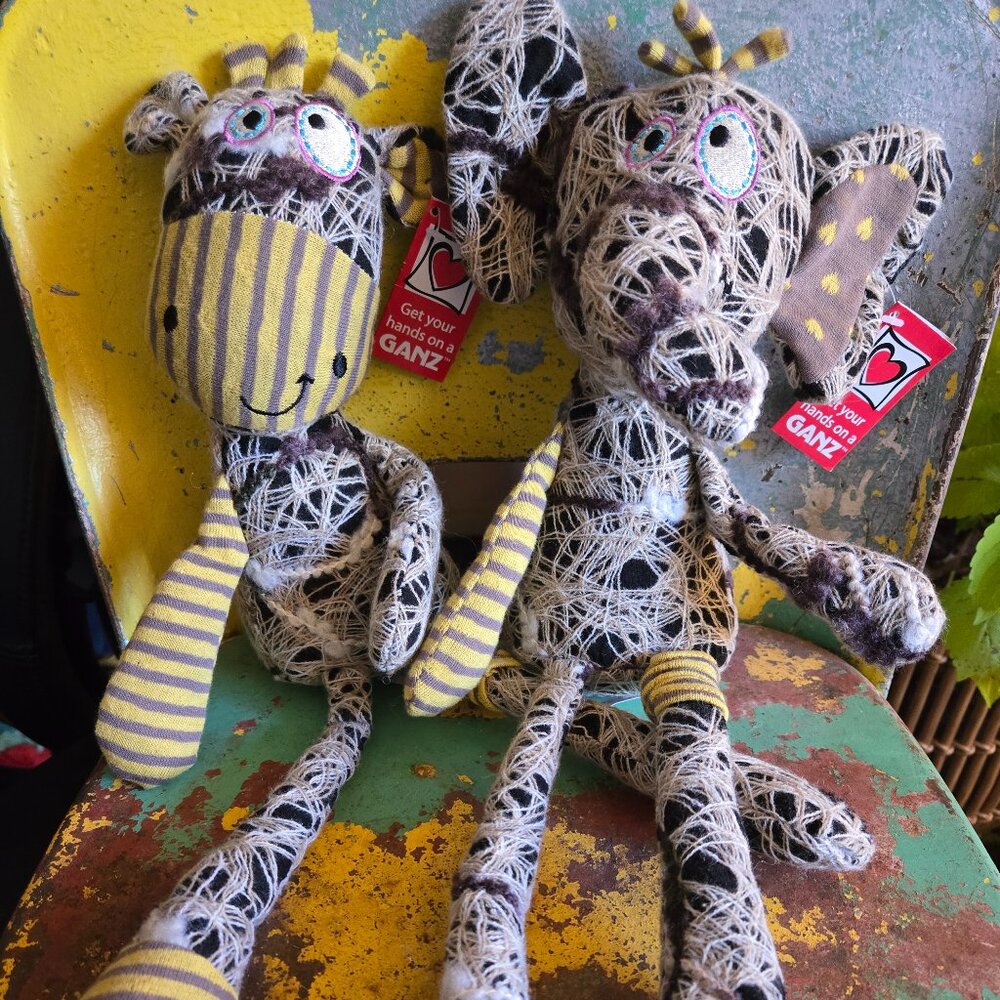 Up to 10 NEW GANZ SQUIGGLES PLUSH TOYS, ELEPHANTS, GIRAFFES *FOR KIDS OR PUPS